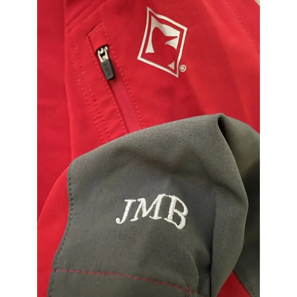 DRI DUCK‎ DDX MOTION SOFTSHELL MEN'S WATER RESISTANT LARGE. RED CHARCOAL JACKET